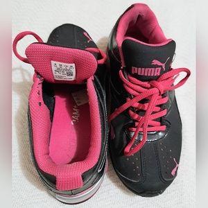 Women Pink and Blank Puma Shoes